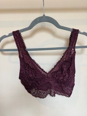 aerie Lace Bralette - maroon
